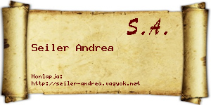 Seiler Andrea névjegykártya